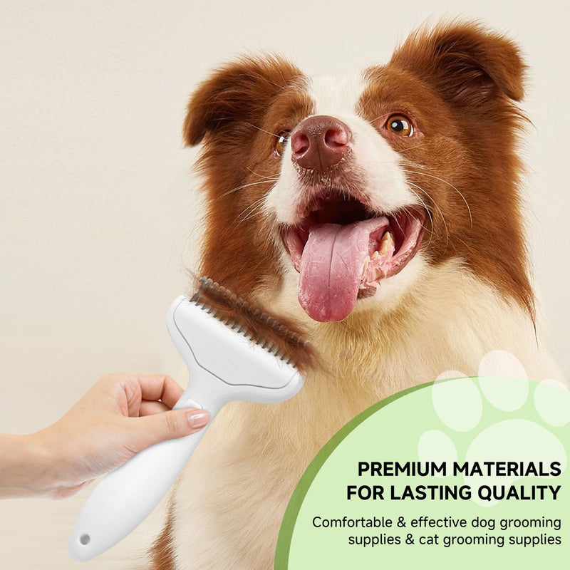 Pet Steam Brush for Dog & Cat – 3-in-1 Spray Hair Removal Comb for Shedding & Grooming, Softens Fur & Reduces Static – Water Brush for Long & Short Coats, Bath-Hating Pets, Includes Waterless Shampoo 7.8″-121ML - PawsPlanet Australia