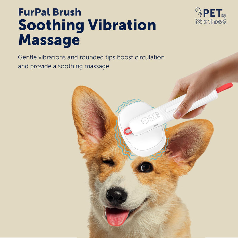 Multifunctional Pet Brush, Dog Brush for Shedding, Cat Brush for Shedding, Grooming & Hair Removal, Deshedding Dog Brush, Cat Brushes for Indoor Cats, Vibrating Massage & Negative Ionic Technology. - PawsPlanet Australia