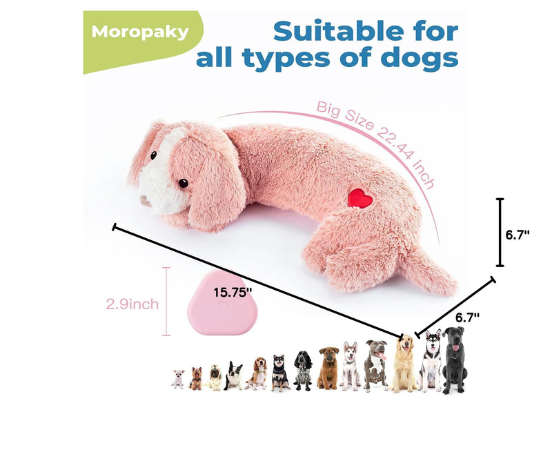Heartbeat Toy Puppy Heartbeat Stuffed Toy for Dog Calming Aid, Heartbeat Puppy Toy for Pets Anxiety Relief, Dog Comfort Toy for Behavioral Aid Crate Training, Puppy Essential Pink - PawsPlanet Australia