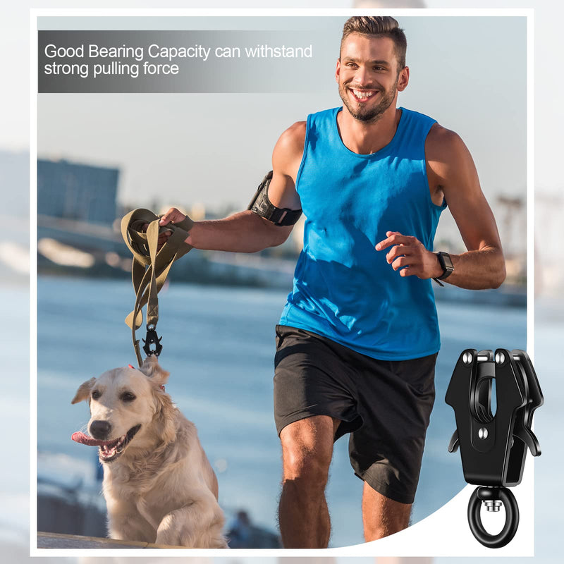 Reginary 2 Pcs Frog Clip Black Dog Leash Clasp 360 Degree Swivel Clip Heavy Duty Quick Release Dog Chain Buckle Frog Cable Leash Buckle for Linking Pet Collar Supplies(Classic) Classic - PawsPlanet Australia