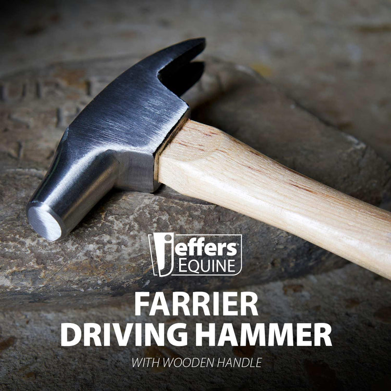 Jeffers Equine Farrier Driving Hammer for Horses – Wooden Handle Horseshoe Hammer, Livestock Tool for Hoof Care, Shoeing, Trimming, Nails, Horseshoes, Equestrian Supplies, Steel Head, Toolbox