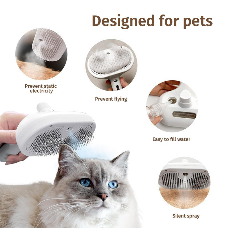 Plufura Essentials Dog Brush, Plufura Pet Brush, Skin Friendly Deshedding Grooming Tool for Dogs & Cats, Pet Hair Brush for Long & Short Hair, Reduces Shedding by 95% (White) White - PawsPlanet Australia