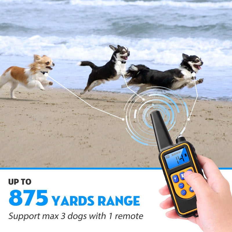 iMounTEK Shock Collar for Dogs, Bark Collar with Remote, Dog Training Collar w/3 Modes, Up to 2600Ft Remote Range, 0~99 Shock Levels, 3 Channels, for Small Medium Large Dog (Collar with Remote) - PawsPlanet Australia
