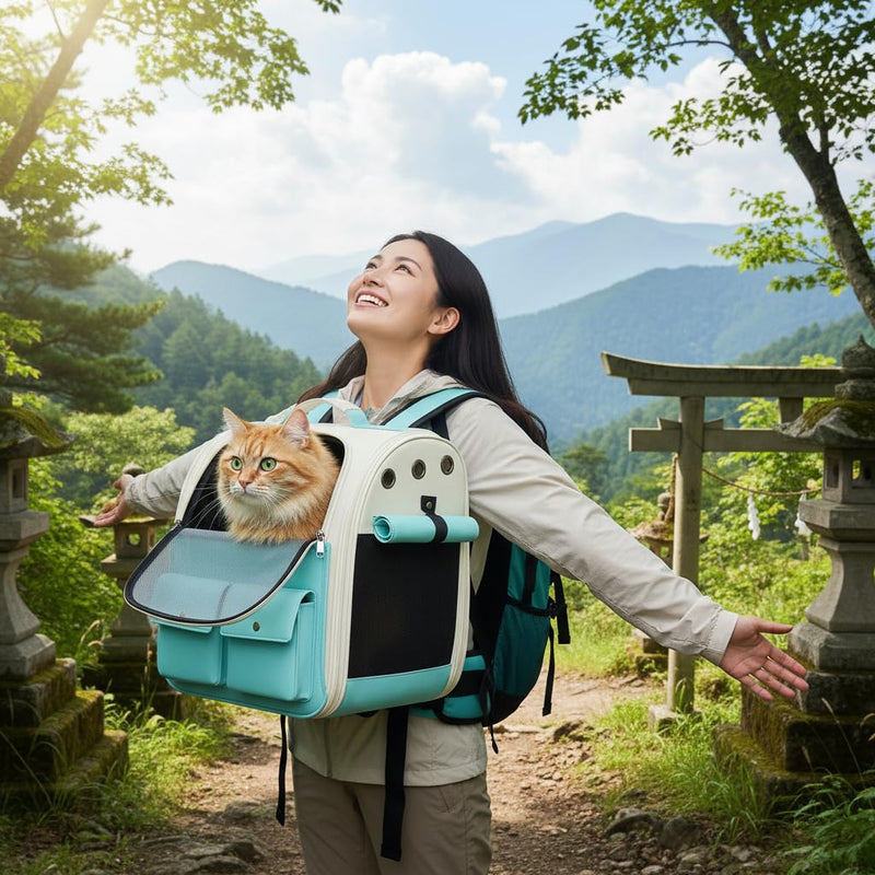 Cat Backpack - Cat Carrier Backpack Pet Carrier Bag Rucksack Back Travel Small Dog Puppy Carriers Collapsible Box Carry Cage Bags For Travel Kitten Cute Walking Bags For Travelling Pet Bag Soft - PawsPlanet Australia