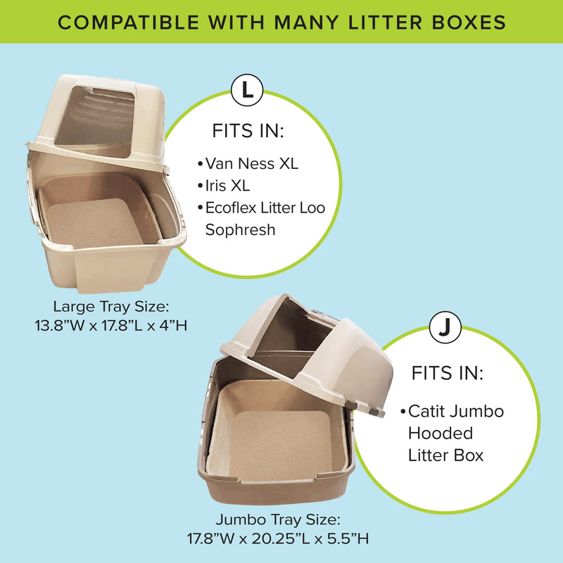 Kitty Sift (6-Pack) Disposable Cat Litter Box, Sustainable, Clean - Large, 6-Pack (Large) Litter Box Only 6 Piece Set - PawsPlanet Australia