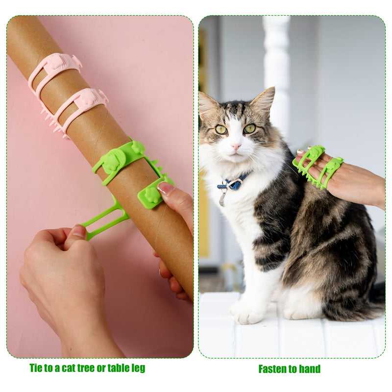 2pcs 2 in 1 Cat Self Groomer Brush, 2 Styles Cat Face Scratcher Corner Adjustable Silicone Cat Grooming Massage Shedding Brush Tickling Comb Pet Brush for Table Legs Climbing Frame - PawsPlanet Australia
