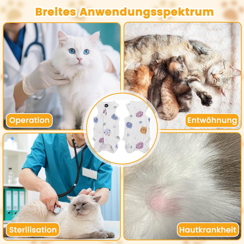 Cat Surgery Recovery Suit, Cat Body After Surgery, Anti-Leaking Cat Bodysuit, Castration Pet Medical Surgical Shirt, Surgery Recovery Suits, for Sterilisation, Weaning & Hau