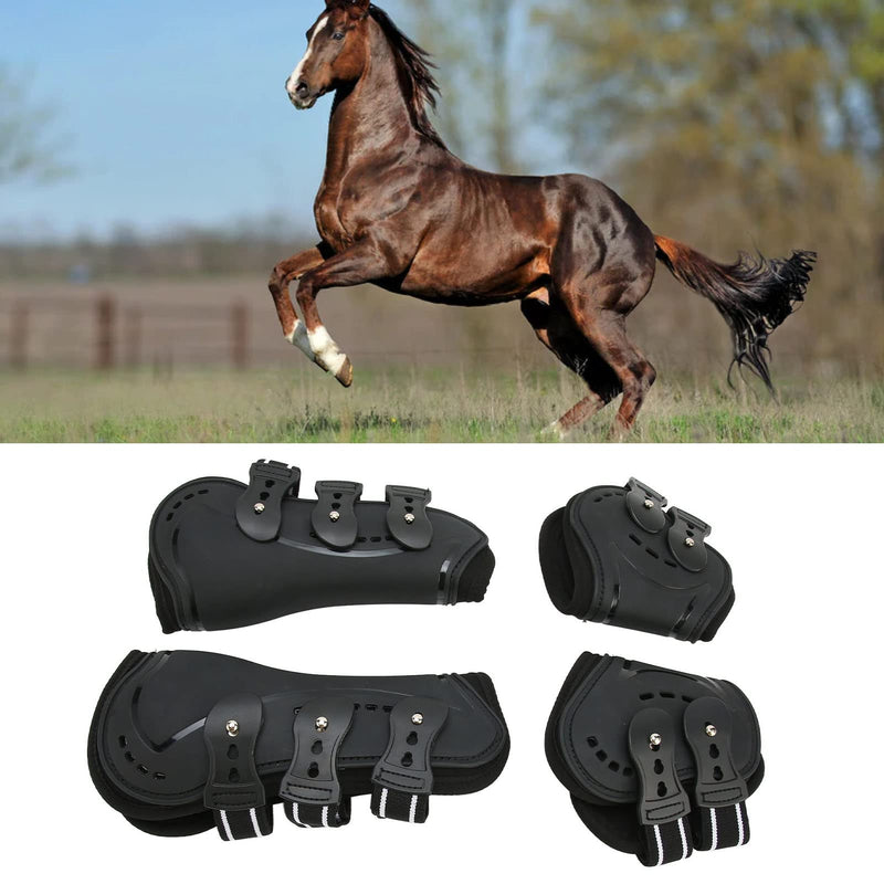 Zerodis Horse Boots, Lightweight Horse Tendon Boots Breathable Wearproof Fetlock Boots with Adjustable Buckle Brace Guard Boots for Horse Boots Pairs of 2 (Large) Large - PawsPlanet Australia