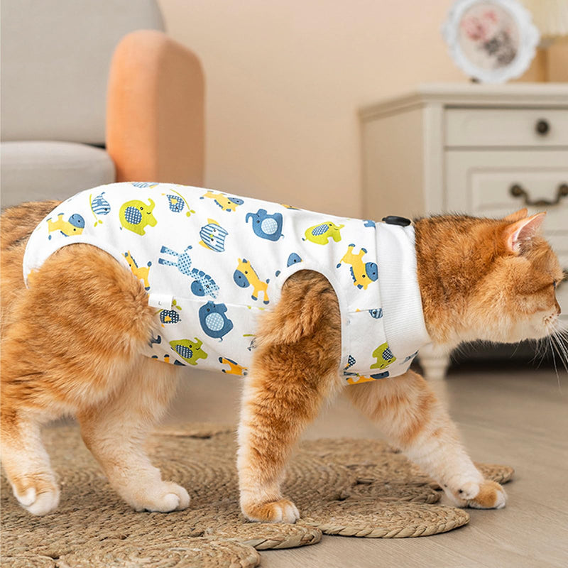Cat Recovery Suit 2 Pack, Cat Vest after Surgery Female, Post-Surgery Protective Bodysuit for Cats,Recovery Suit Female Abdominal Wounds, Size M (2~4KG Cat)
