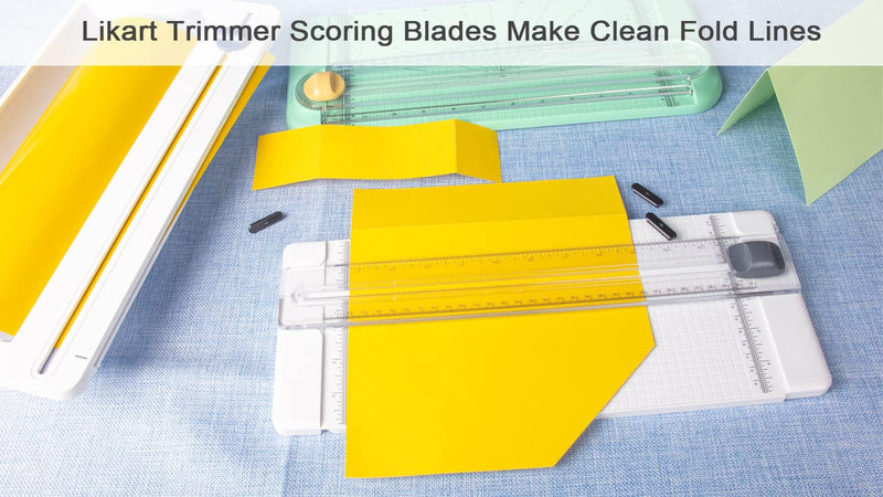 Likart 8 Pack Portable Trimmer Cutting Blades,Compatible for Cricut Paper Cutter/Cricut Roll Holder,Paper Trimmer Replacement Blades(6 Cutting Blades & 2 Scoring Blades) White+Black - PawsPlanet Australia