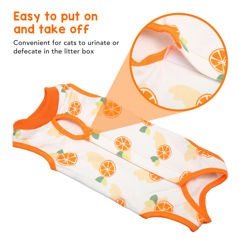 Haofy Cat Recovery Suit, Cotton Fabric, Prevents Licking, Breathable Design, XL Size for Post-Surgery Recovery and Wound Care, Keeps Pets Pleasantly Cool, Easy to Wear