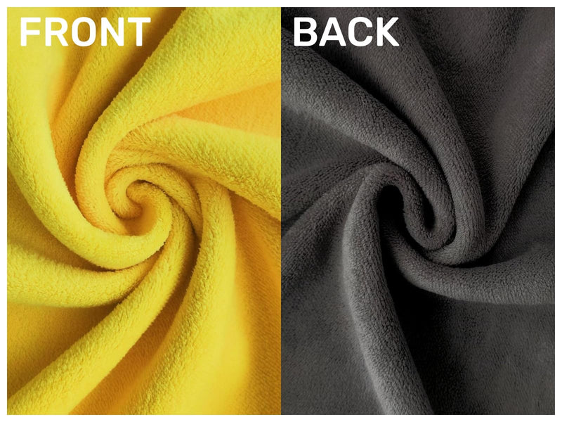 Microfiber Dog Towels- Super Absorbent Fast Drying Towels for Dogs Cats Yellow & Grey(M 19.69 * 39.37 in) M 19.69*39.37 in - PawsPlanet Australia