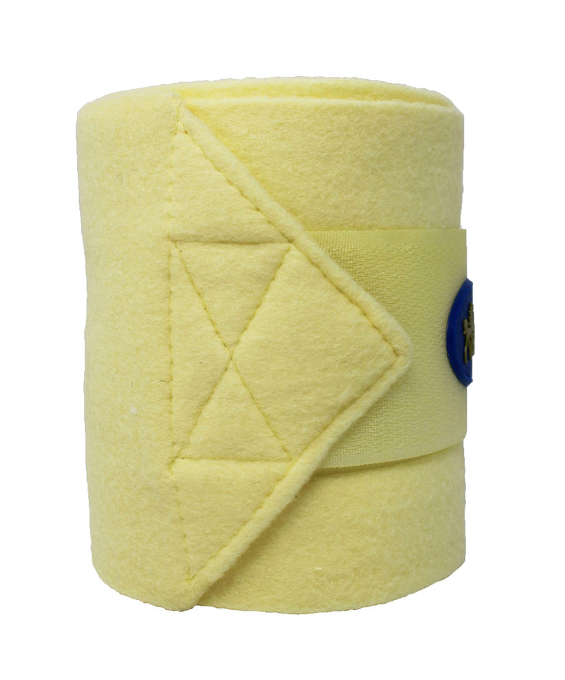 Horse Tack Grooming Leg Protection Polo Wrap Set of 4 Soft Fleece Yellow 95R09YL