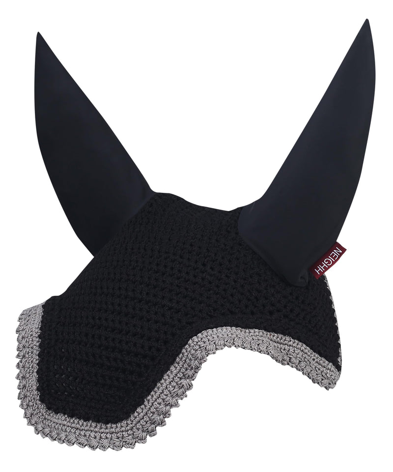 Void Ear Bonnet with Sound Resistant and Soft Stretchable Lycra Ears (Large: (Horizontal) A: 34cm, (Vertical) B: 42cm, Black-Grey) Large: (x-axis) A: 34cm, (y-axis) B: 42cm - PawsPlanet Australia