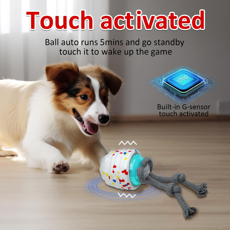 Interactive Dog Toys for Boredom, Floating Balls Self Bouncing Ball Dogs Jumping Activation Peppy Pet Pool Balls for Swimming (White) White - PawsPlanet Australia