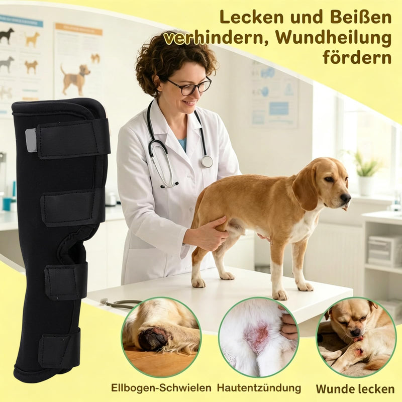 2 pieces of ankle bandage for dogs, lick protection dog bandage for front and hind legs, dog leg bandage for the treatment of wounds, injuries and sprains, supports healing, Gr√∂√ü