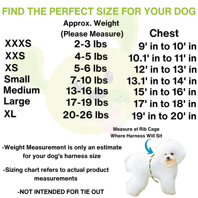 EcoBark Premium Quality Dog Harness - Teacup Dog Harnesses - Step in Halter Vest - Eco-Friendly Luxury Soft Mesh Halter - No Pull Mini Chest Body Collar - for Puppy & Toy Breeds (XXS, Baby Pink) XXS- 4 to 5 lbs- Chest Up to 11 in (Pack of 1) - PawsPlanet Australia