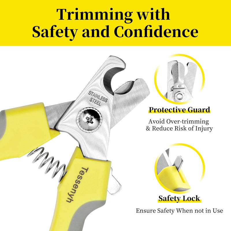 Professional Dog Nail Trimmers, Dog Nail Clippers for Large & Medium Dogs, with Safety Lock and Protective Guard for Safe and Effective Grooming - PawsPlanet Australia