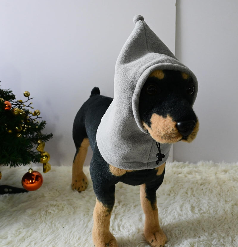 Plush Dog Earmuffs Dog Ear Warm Quie Cover Winter Ear Hats Head Wrap for Small Medium Large Dogs_S(Gray) S:Head Girth:41cm Gray