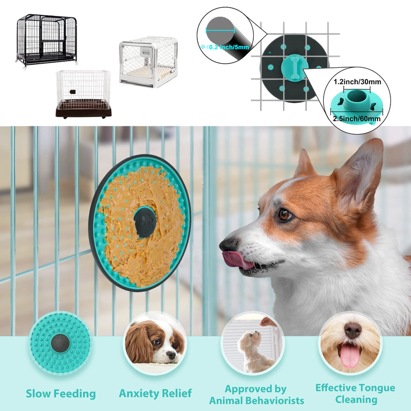 Lick Mat for Dogs, Dog Crate Lick Pads Slow Feeder, Lick Pad Crate Training Toy Crate Lick Plate,Very Suitable Peanut Butter, Treats Yogurt, Bolognese, for Boredom and Anxiety Relief Licking Pad 1 pcs Blue - PawsPlanet Australia