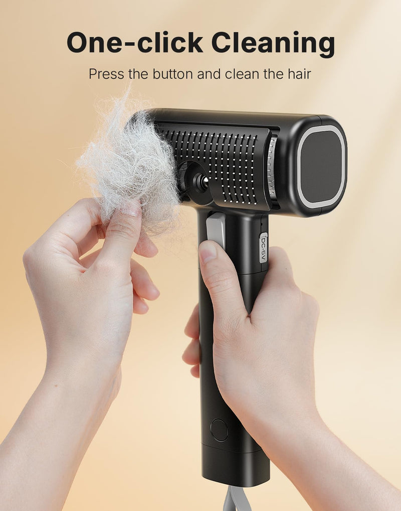 Pet Steam Brush for Dog & Cat with 3 Waterless Shampoo, Bath Shower Comb for Shedding & Grooming & Massaging Water Spray Brush for Long & Short Haired Pets Spritz Defur Comb Steam Brush + Essence Liquid - PawsPlanet Australia
