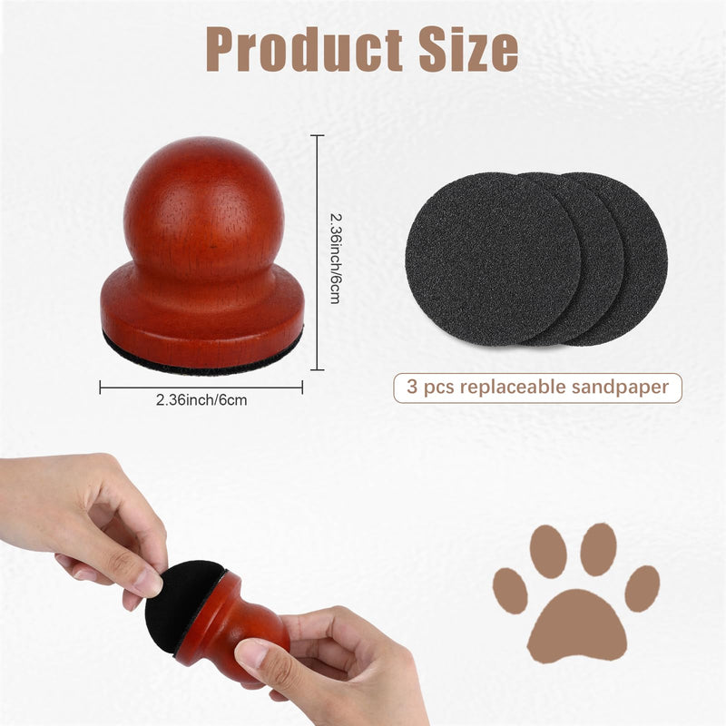 Dog Nail File,Wood Cat Nail File Boards,Pet Toenail Grinder Board, Scratcher Board Puppy Pad for Small to Medium-Sized Dogs and Cats with 3 Pcs Replaceable Sandpaper (Red) Red - PawsPlanet Australia