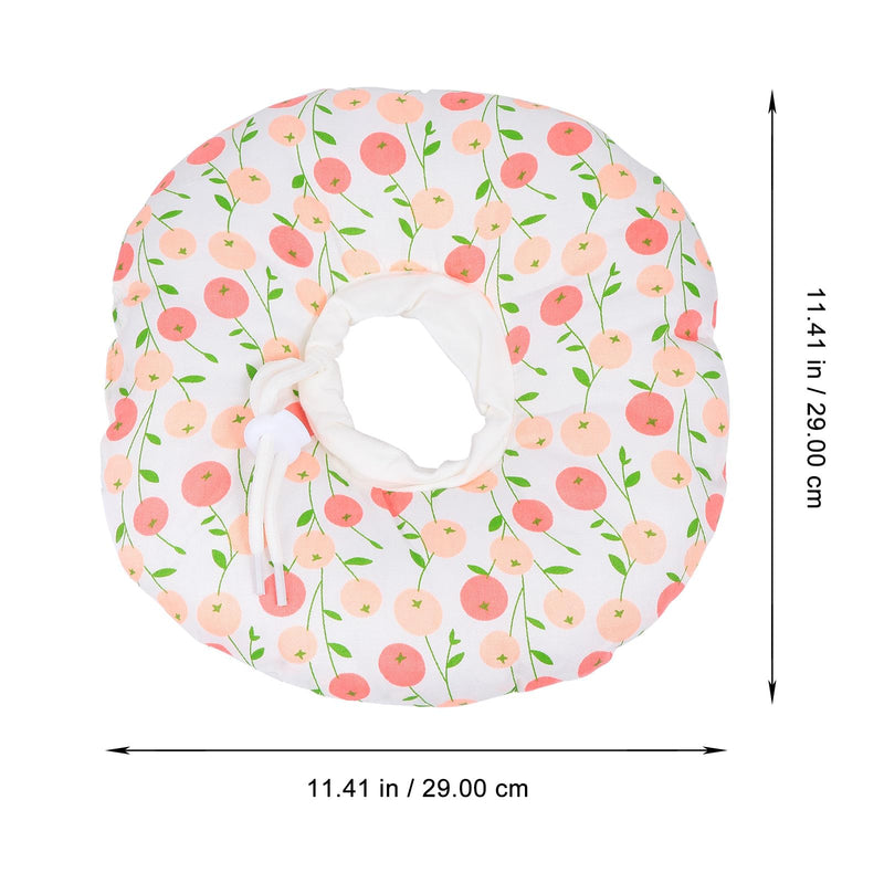 STOBAZA White Cat Collar Protective Fabric Collar with Cute Cone Design for Wound Healing and Bite Prevention for Cats and Dogs During Recovery