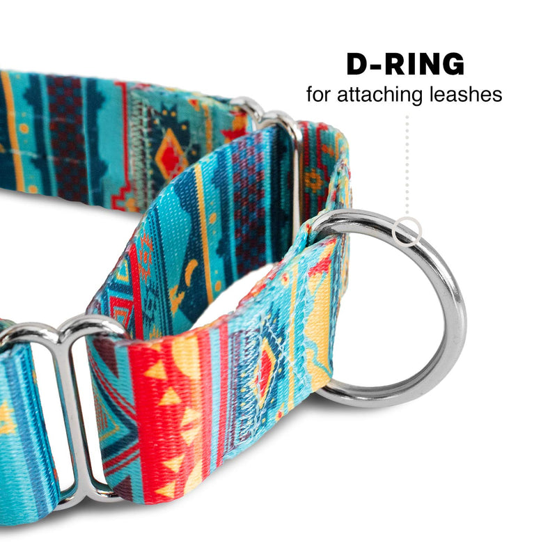 Downtown Pet Supply - Martingale Collar for Dogs - Dog Training Collar - Big, Wide & Thick Dog Collar - Escape-Proof, Weatherproof, Durable and Comfortable - Tribal - Large Dog Collar Large: 14"-24.5" - PawsPlanet Australia
