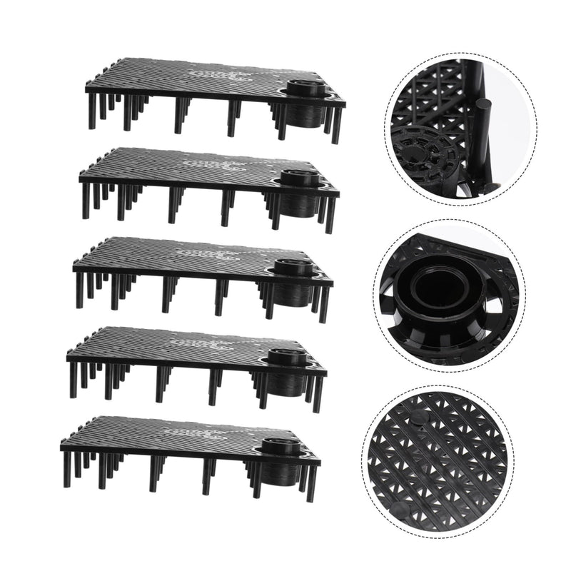 5pcs Fish Tank Filter Plate Undergravel Filter Fish Tank Gravel Black Aquarium Sand Black Strainer Fish Breeding Tanks Substrate for Fish Tank Bottom Bracket Plastic - PawsPlanet Australia