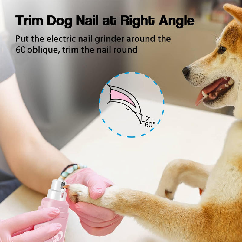 Cat nail grinders & clipper, dog grinder clippers trimmers, for dogs electric best indoor cats painless claw care nails with guard light, quiet grooming led pet cutter, small rechargeable (White) White - PawsPlanet Australia