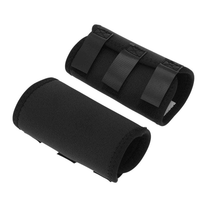 1 Pair Dog Front Leg Joint Support Hock Wrap Sleeve Dog Front Leg Splint Knee Protection Animal Operation Damage Bandage Wrap Black Medium 6.7 Inches x 4.5 Inches