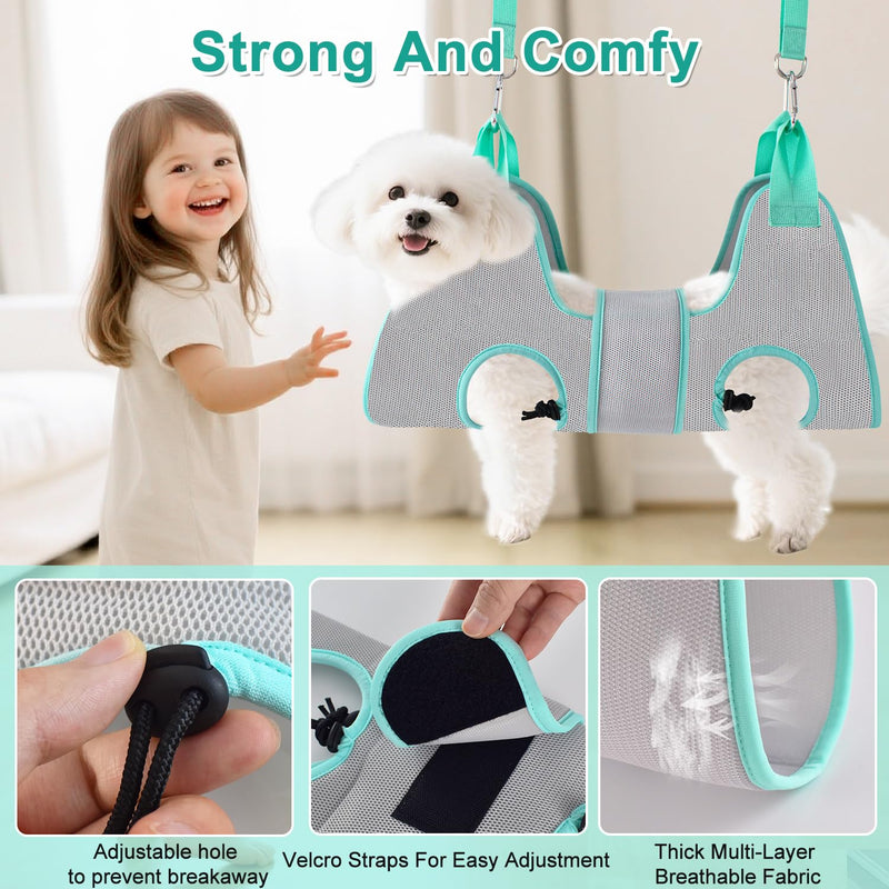 Dog Grooming Hammock, Dog Grooming Harness for Small Dogs, Dog Hanging Harness for Nail Trimming with Pet Nail Clippers Nail Trimmers Grooming Scissors, Dog Grooming Sling - PawsPlanet Australia