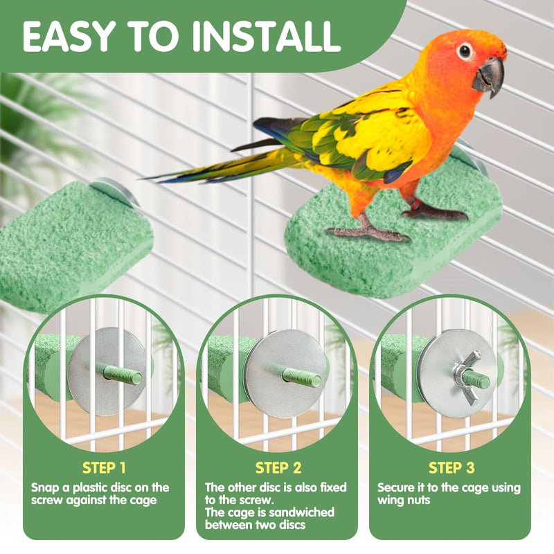3Pcs Beak Grinder for Birds: Parakeet Beak Grinding Stone&Nail Trimming Perch-Flat Perches for Bird Cages,Budgie Cage Accessories - PawsPlanet Australia