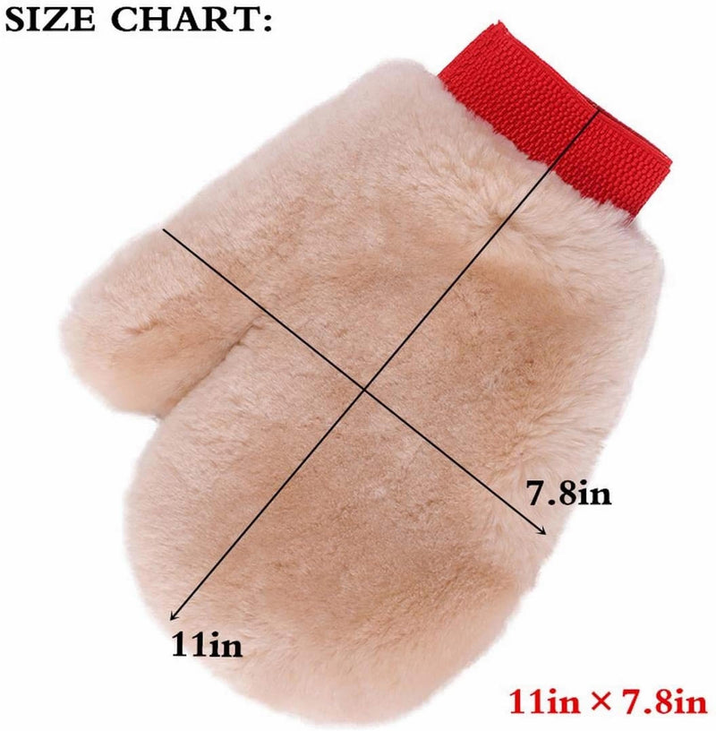 Gracefur Pair of Ultra - Soft Sheepskin Horse Grooming Gloves - Gentle Mitts for Horse Bathing, Perfect Scrubber Mitts for Cleaning Tack, Saddles & Bridles - Ideal for Sensitive Skin Horses (Pink) Pink - PawsPlanet Australia