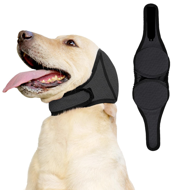 Dog Ear Defenders, Adjustable Waterproof Pet Dog Ear Protectors, Windproof and Noise Protection Comfort EarMuffs for Dogs, Suitable for Beauty Treatments Bathing Swimming Rain and Fireworks, Gray, M