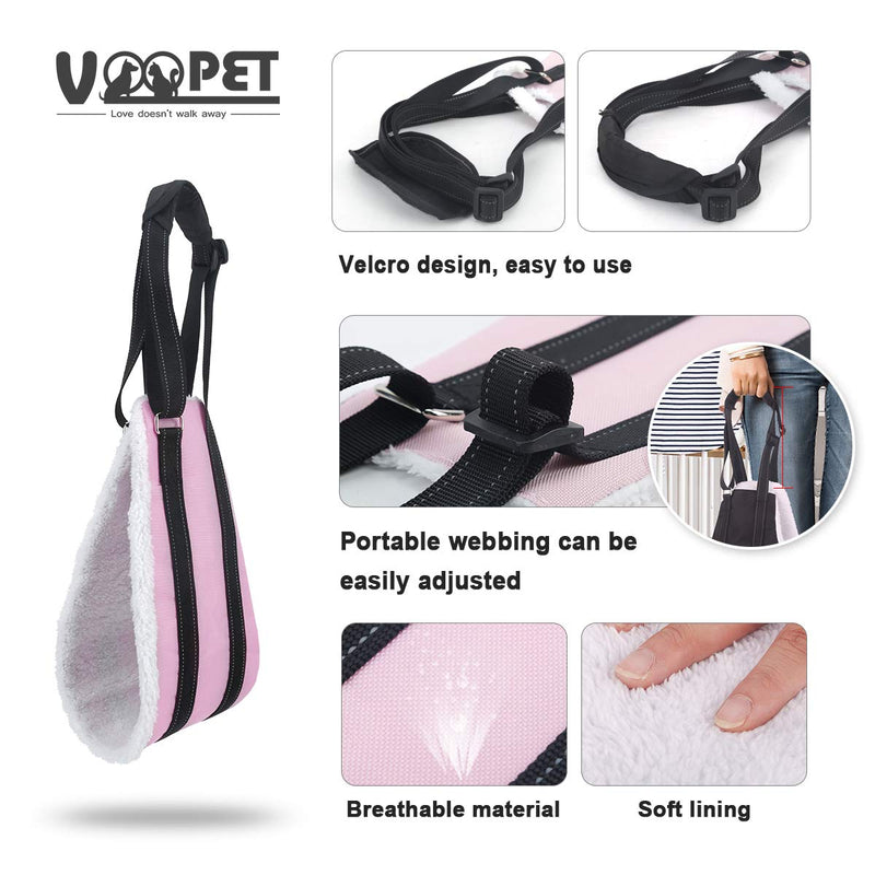VOOPET Dog Sling, Portable Hip Support Harness Assist Lift Dogs Rear for Canine Aid - Pet Lift Harness for Small, Medium & Large Dogs Hind Leg Support Rehabilitation Pink - PawsPlanet Australia