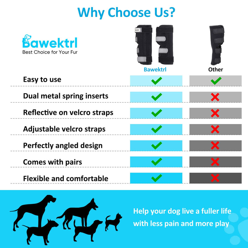 Dog Leg Braces for Back Legs,ACL Brace for Large Dogs Rear Legs, Joint Compression Warps Support for Hind Leg with Injury Sprain, Wound Care and Loss of Stability from Arthritis (1 Pair) Large（1Pair） - PawsPlanet Australia