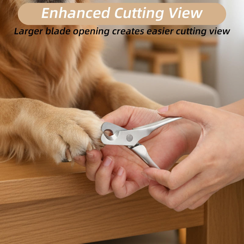 JIEYAO Stainless Steel Dog Nail Clippers, Heavy Duty Pet Nail Trimmer Full Metal Professional for All Large Medium Small Dogs Cats with Thick Toenail