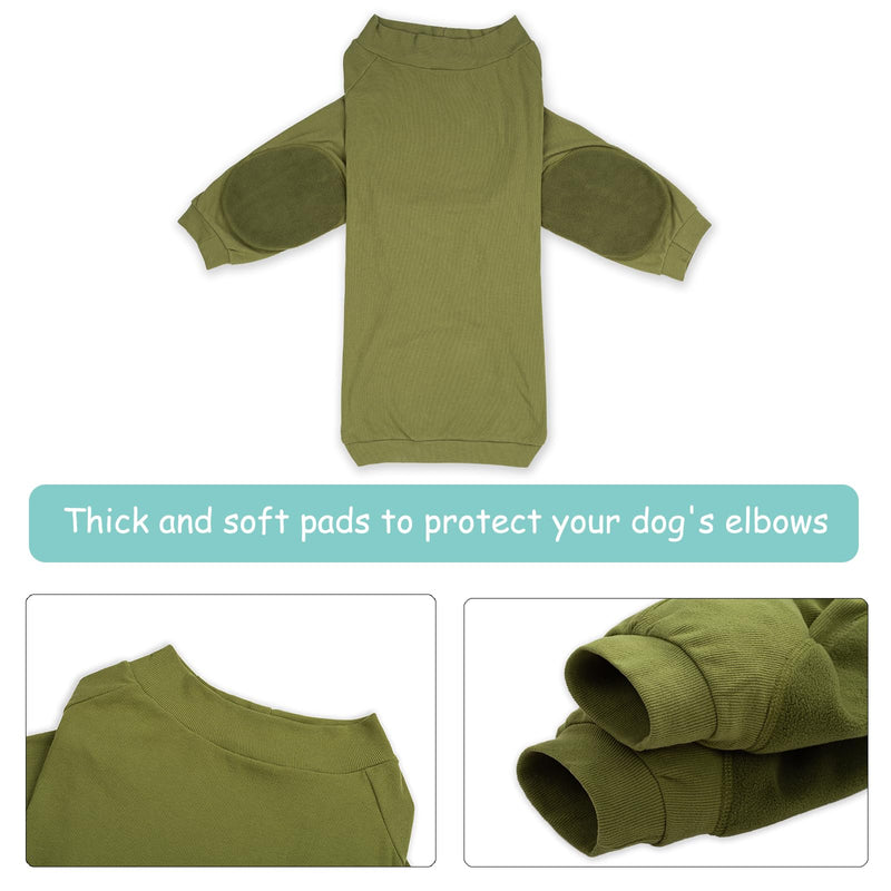 Dog Recovery Suit for Front Legs, Stretchy Fleece Dog Recovery Suit Prevent Licking Elbow Leg Wounds Cone Alternative,Soft Dog Front Leg Surgery Recovery Shirt (Avocado Green, 7X-Large) Avocado Green