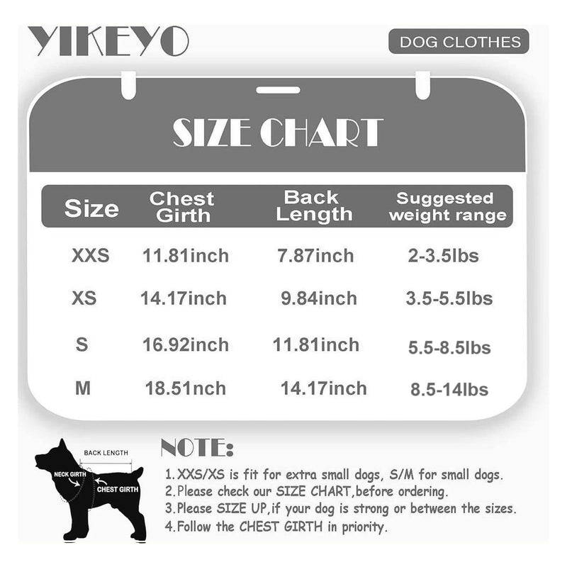 Dog Sweater Yikeyo Small Dog Sweater Pet Dog Clothes Dog Sweater Soft Thickening Warm Pup Dogs T-Shirt Winter Puppy Sweater for Small Dogs Male Female Chihuahua Sweater (S, Black) - PawsPlanet Australia