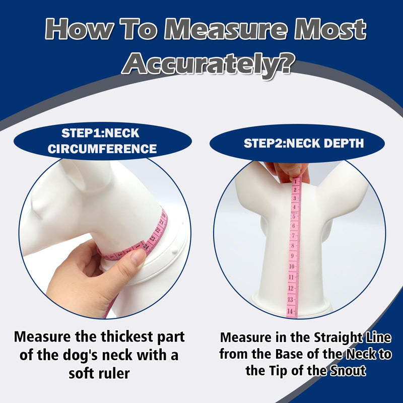 Hard & Heavy Plastic Dog Cone Collar Alternative for Medium Dogs (French Bulldog Dachshund), Adjustable Elizabethan Protective Cone for Healing, Comfortable Recovery Collar Cone of Shame Anti-Lick M(Neck Girth:11.8"-14.5")