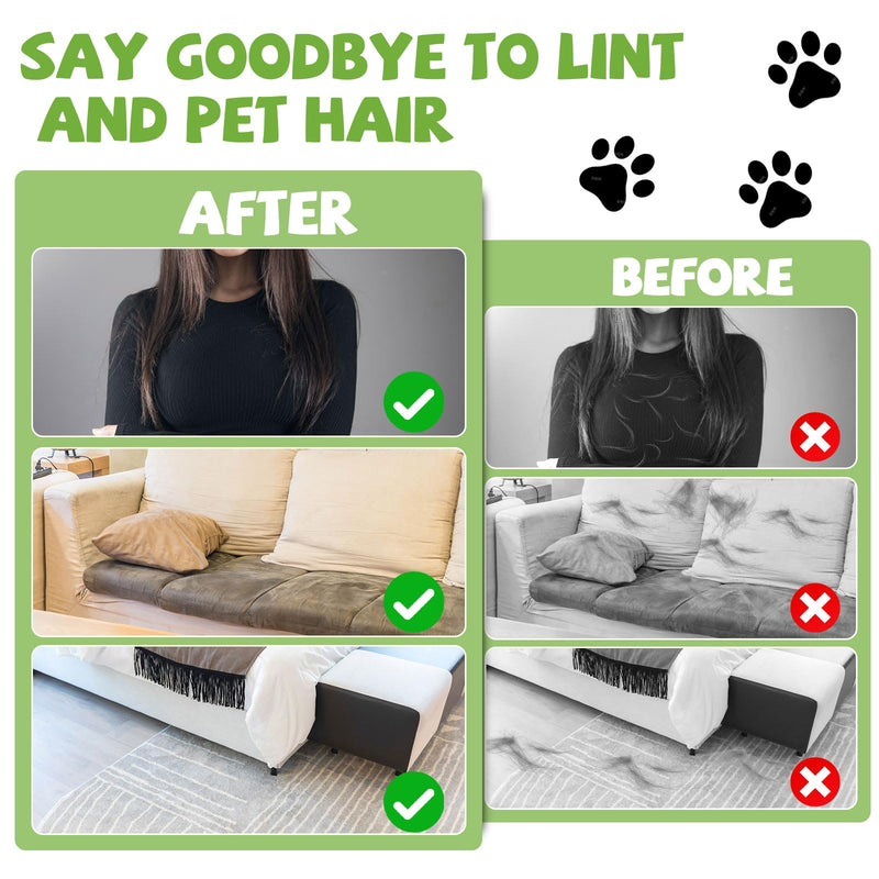 Upgraded Five-Finger Electrostatic Pet Hair Remover Glove for Cats & Dogs Reusable Magic Fur Brush Washable Double Sided Static Pet Hair Fur Remover Tool for Couch, Car Seat, Carpet & Laundry - PawsPlanet Australia