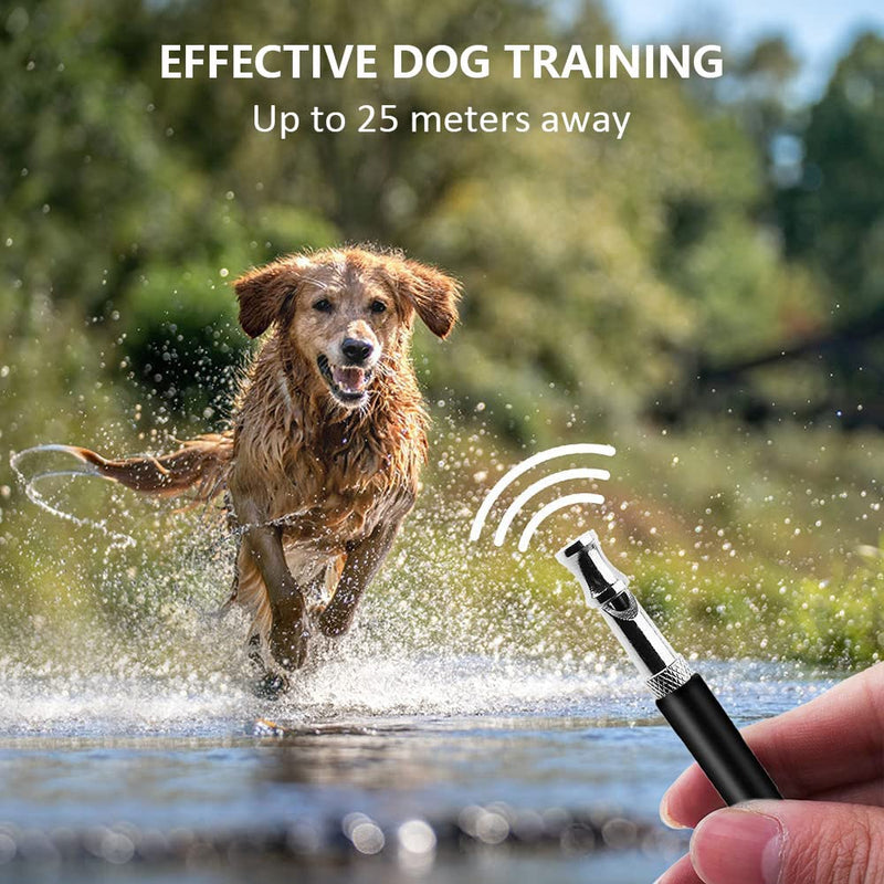 Dog Whistle 2 Pack, Dog Whistle to Stop Barking Neighbors Dog, Adjustable Ultrasonic Silent Dog Whistle, Professional Recall Dog Training Whistles, with Lanyard