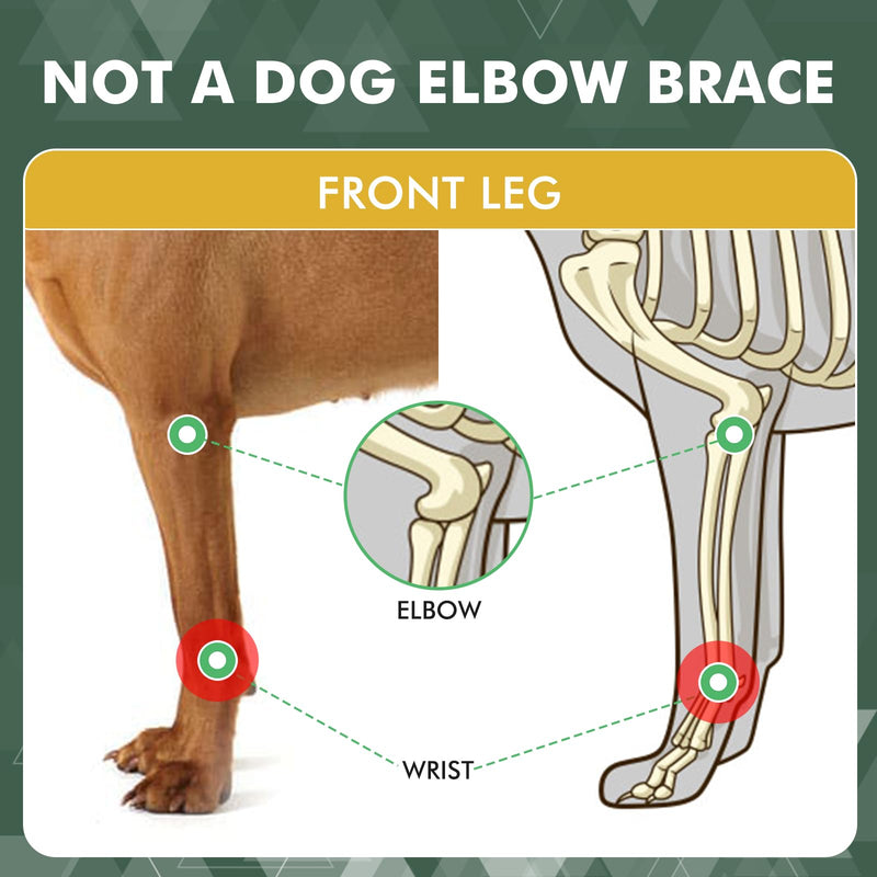 Pair of Dog Leg Braces for Front Hock Joint, Dog Front Leg Wrist Brace with Metal Spring Inserts, Dog Leg Sleeve with Reflective Straps, Prevents Injuries and Sprains, XS/S - PawsPlanet Australia