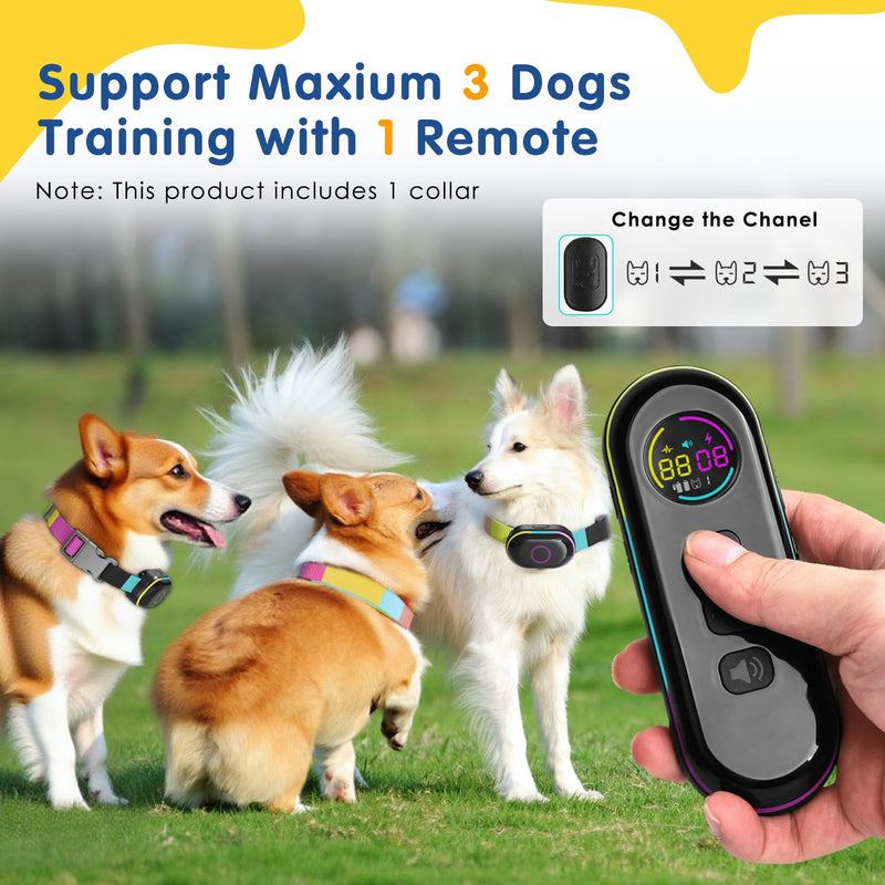 Lychee 2-in-1 Dog Shock Bark Collar Sport Smart Anti Barking Dog Training Correction Collar with 2000FT Remote Control and Shock Beep Vibration， IPX7 Waterproof for Small Medium Large Dogs(10-120lbs) - PawsPlanet Australia