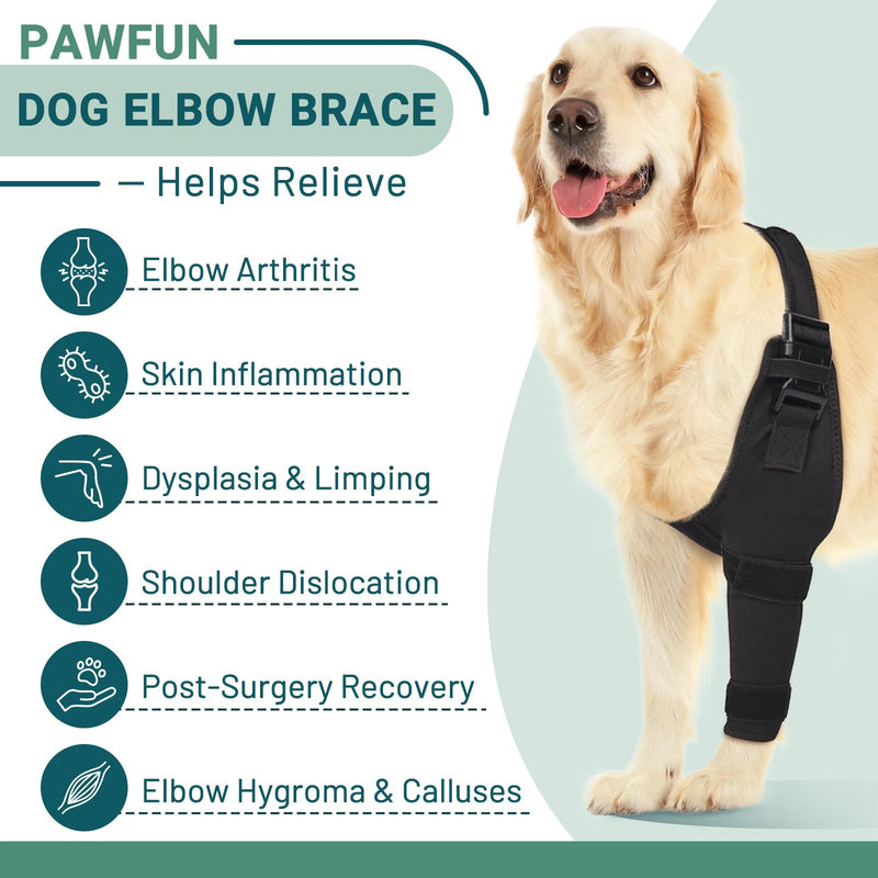 Dog Elbow Protector Brace, Dog Leg Sleeves Anti-Licking for Arthritis, Hygroma, Pressure Sores, and Calluses, Dogs Elbows Pads & Shoulder Brace for Elbow Dysplasia and Injury Recovery, Right XL Right Front Leg