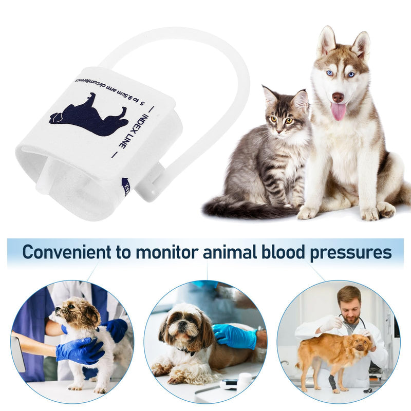 Universal Practical Cat Blood Pressure Cuff for Pets, Non-woven Fabric, Secure Arm Circumference 5-9.5cm, for Veterinary Medical Blood Pressure Monitoring