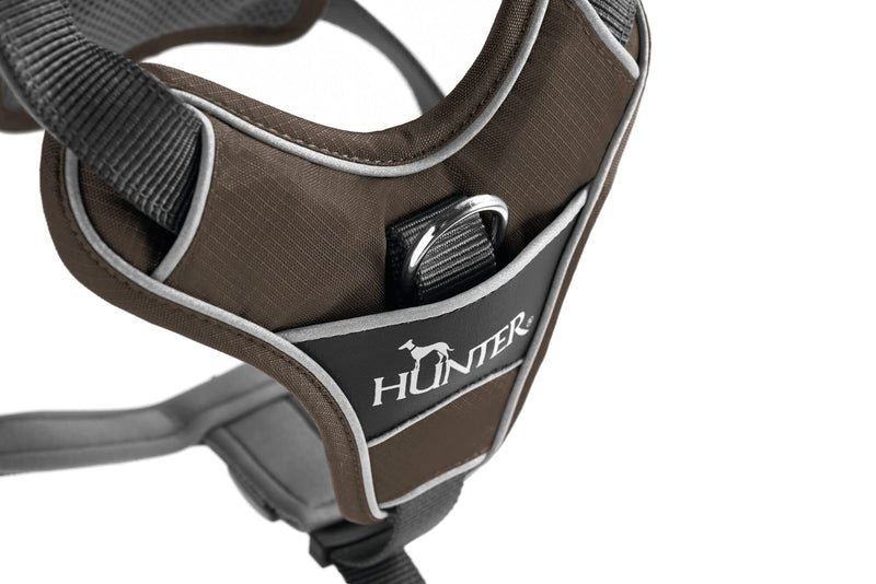 HUNTER Divo Dog Harness, XS, 34-47 cm, Brown/Grey Brown / Grey - PawsPlanet Australia