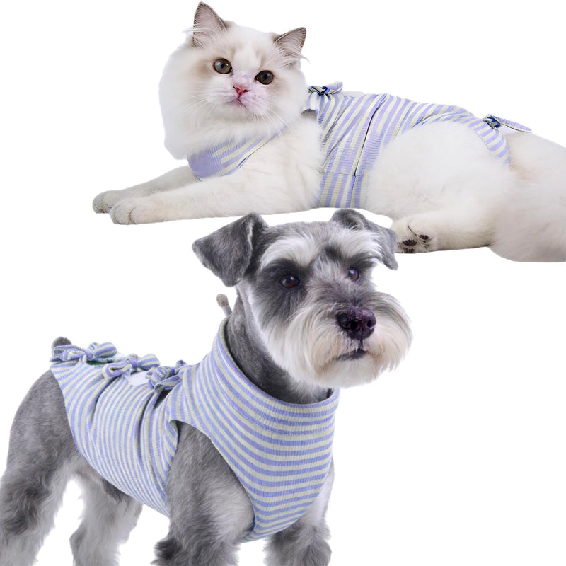4 pcs Cat Surgery Recovery Suit, Dog Neuter Recovery Suit for Female Male Pets, Cat Onesie After Surgery Spay Neuter, Kitten Surgical Clothes, Bodysuit for Abdominal Wounds Skin Disease (Large) XL:Large cat and small dog 11-22lb