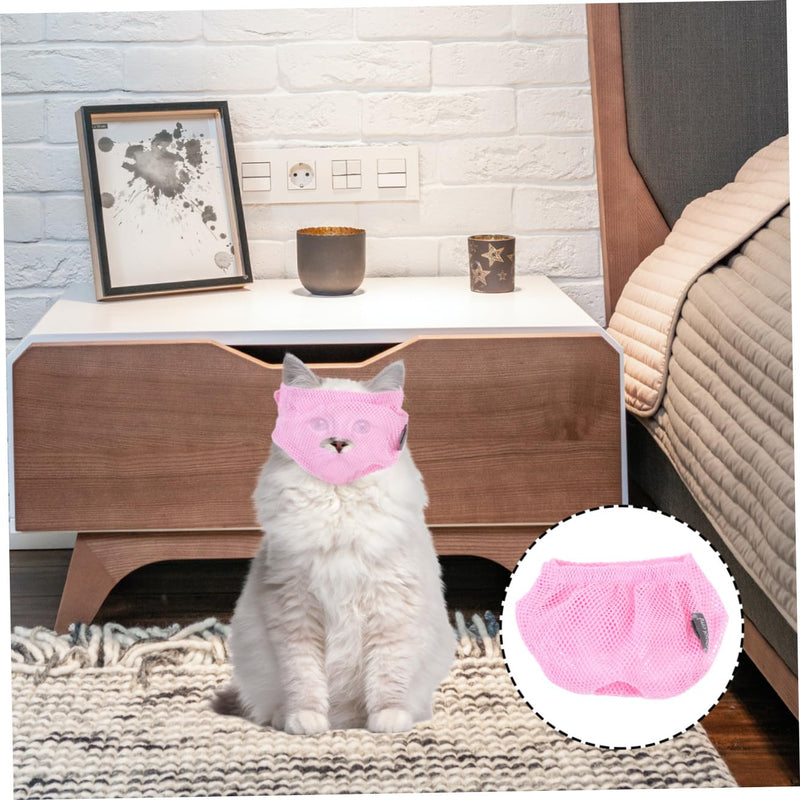TOYANDONA Polyester Cat Muzzle, Secure Anti-Bite Muzzle for Cats and Kittens for Vet Visits and Grooming